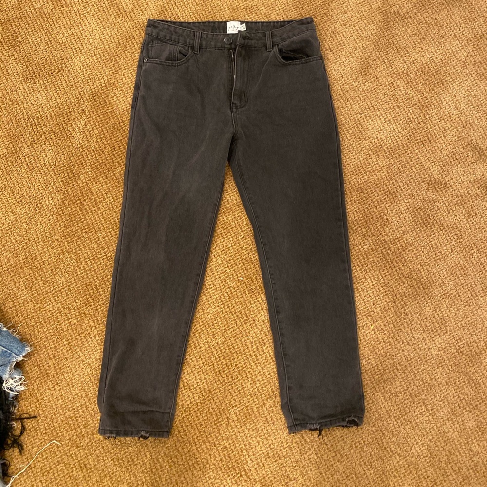 Princess Polly Grey washed boyfriend jeans
